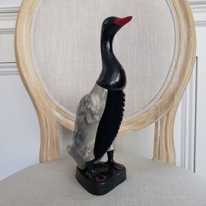 Vintage 1950s SWANK Standing Duck Clothes Shoes Lint Brush Holder Decor USA